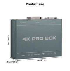 4K HDMI Capture Card DVI/VGA to USB 3.0 Capture Card Full HD 1080P 60FPS Plug…