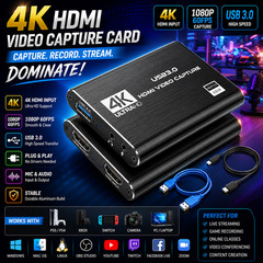 4K 1080P 60FPS HDMI to USB 3.0 Video Capture Card For PS4/PC/OBS Nintendo Switch
