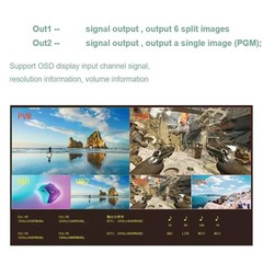 HDMI Video Switcher Mixer Support Multiple Camera Live Streaming OSD PIP MIC