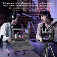 4K HDMI to USB Capture Card, 1080P 60FPS Video Capture for Streaming & Gaming