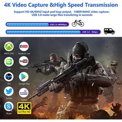 New 4K Audio Video Capture Card For USB 3.0 Video Capture Device Full HD116Ih