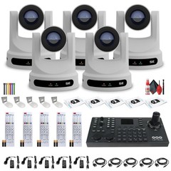 5 x PTZOptics Move SE PTZ Camera with 30x Optical Zoom (PT30X-SE-WH-G3) +