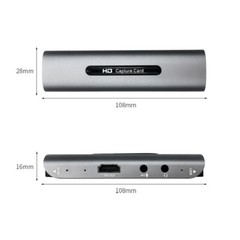 HDMI to Type C USB Capture Card Game Recording Box Video Live Streaming Loop Mic