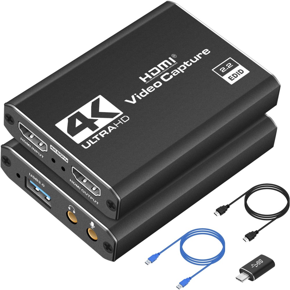 4K HDMI Capture Card USB 3.0 – 1080P 60FPS Gaming & Streaming Video Capture Card