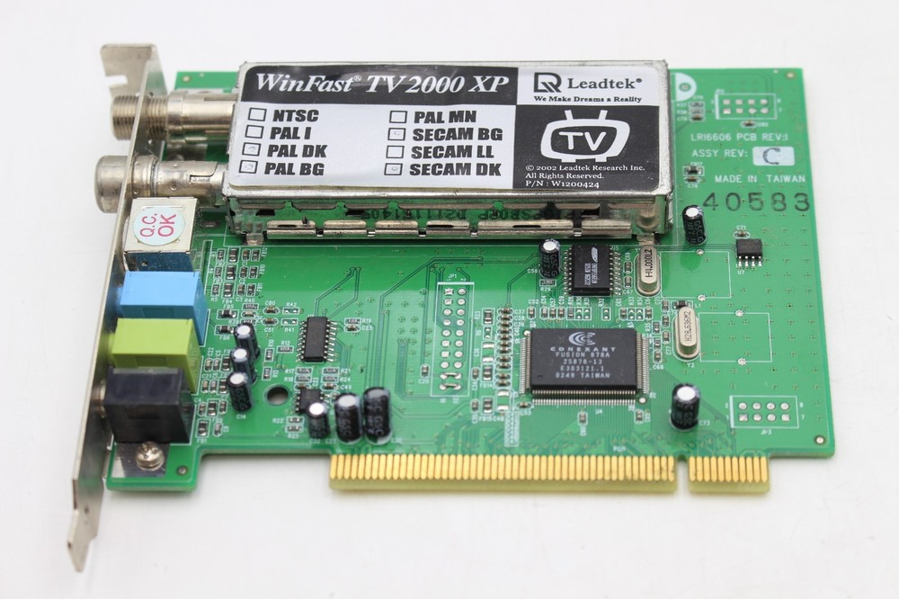 Leadtek WinFast TV2000 XP TV TUNER CARD PCI PAL PC S-VIDEO Genuine VINTAGE RETRO