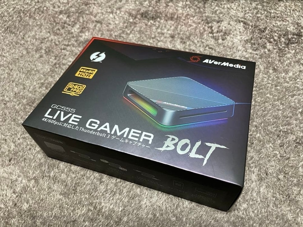 AVerMedia Live Gamer BOLT GC555 4K60 HDR Capture Card HDMI In TB3 External