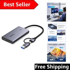 Versatile HDMI Capture Card for Seamless Streaming: 4K Input, USB 3.0 Output