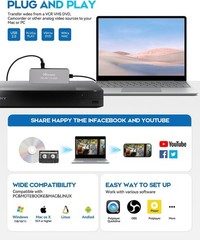 Professional VHS to Digital Converter with 4K HDMI Support – Effortless Setup