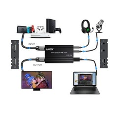 4K60 HDMI Capture Card for Streaming,4K HDR10 Passthrough,4K Cam Link for Rec…