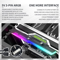 Built-in 5V ARGB Graphics Card GPU Brace Support Video Card Sag Holder G276ARGB