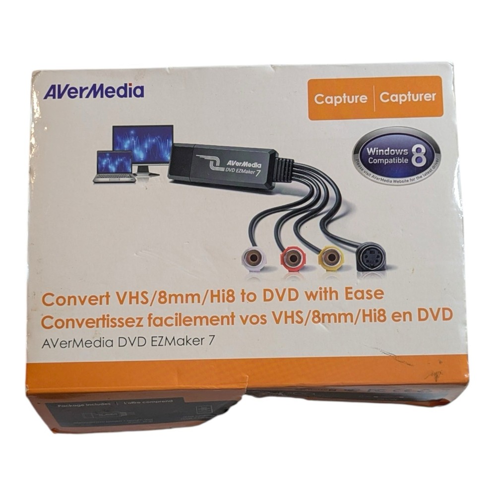 NEW AVerMedia DVD EZMaker 7 C039 VHS/DVD To Digital Format CONVERTER new open bx
