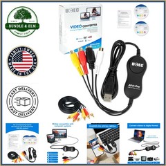 USB 2.0 Video Capture Device for VHS to Digital Conversion on Mac and PC