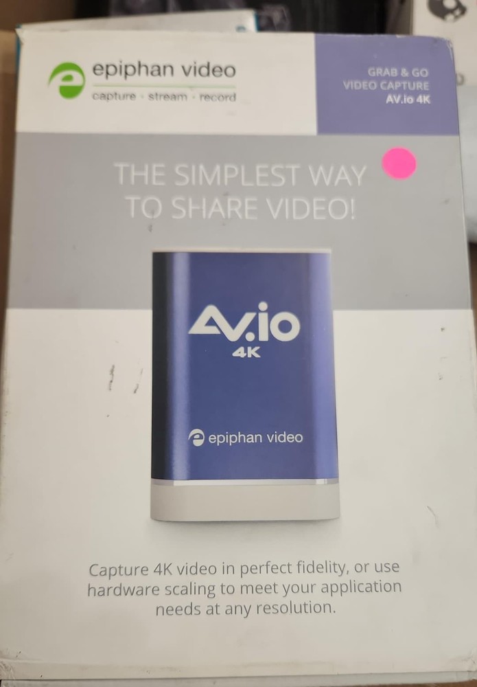 Epiphan Video AV.IO 4K HDMI to USB 3.0 Audio/Video Capture Card Open box