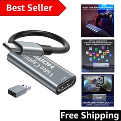 4K HDMI to 1080P Video Capture Card with USB-C for Seamless Streaming