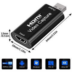 HDMI to USB Video Capture Card 1080P Game Grabber for PC Streaming