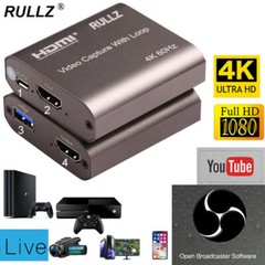 4K 60Hz HDMI Audio Video Capture Card Loop USB 2.0 Recording Box Live Streaming