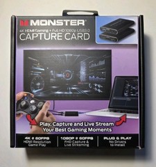 Monster 4K HDMI Gaming Capture Card Full HD 1080p with USB 3.0 New Open Box