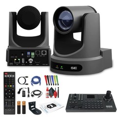 PTZOptics Move SE PTZ Camera with 30x Optical Zoom (PT30X-SE-GY-G3) + SuperJoy