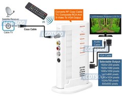 All-In-1 RF Coax RCA AV S-Video VGA To 1920×1200 VGA Scaler Switch