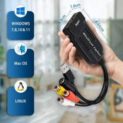 HDMI, AV, RCA, S-Video Video to USB 1080P Audio Video Capture Card Device, US…