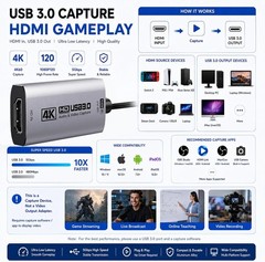 High-Performance 4K@60FPS HDMI Capture Card – USB 3.0 for Professional Streaming