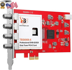 TBS6909X DVB-S/ S2/ S2X 8 Tuner PCI Express Digital Satellite TV Card for Live