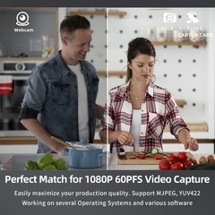 High-Speed 1080P USB-C Capture Card with Ultra-Low Latency for Gaming & Teaching