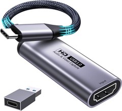 Ultra-Low Latency HDMI to USB C Capture Card for Seamless Gaming & Teaching