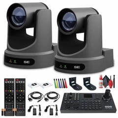 2 x PTZOptics Move SE PTZ Camera with 30x Optical Zoom (PT30X-SE-GY-G3) +