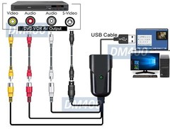 SVHS RCA A/V To USB Video Frame Grabber MPEG Editor Recorder