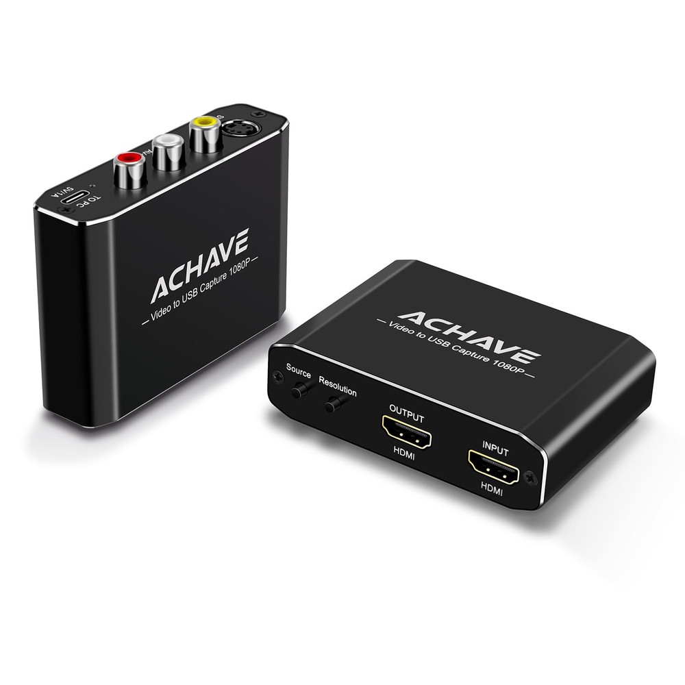 Video to USB Audio Video Capture with HDMI Output,VHS to Digital Converter-In…