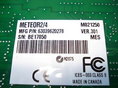 MATROX Meteor-II 750-03 METEOR2/4 PCI CARD, P/N 63039620278 FRAME GRABBER CARD