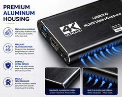 4K HDMI Video Capture Card USB 3.0 1080P60 Recorder OBS PS5 Xbox Streaming