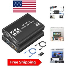 USB 3.0 Video Capture Card – 4K Streaming & Low-Latency Recording for Gamers