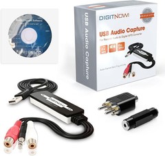 USB 2.0 Audio Capture Card Grabber Cassette Tape Vinyl to MP3 Converter