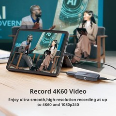 4K60 HDMI Capture Card for DSLR, Camcorder, Action Camera, Low Latency for Li…