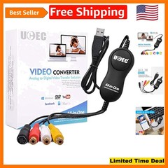 Effortless VHS to Digital Converter Kit – USB 2.0 Video Capture for PCs & Macs