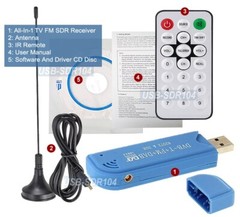 All-In-1 USB FM Radio DAB Radio DVB-T Tuner Recorder SDR Receiver For PC