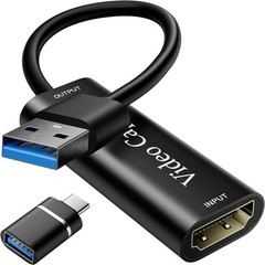 Video Capture Card, 4K USB3.0 HDMI to USB C, 1080P60FPS HDMI Capture Card for St