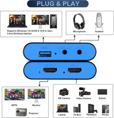 Capture Card for OBS Twitch Game Live Streaming and Recording with 4K Pass-Th…