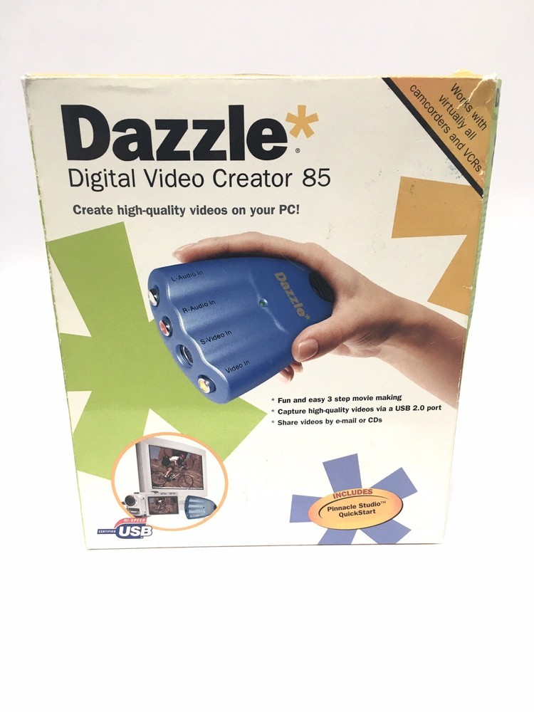 Dazzle Digital Video Creator 85 DVC-80 for Camcorders w/ Software for Windows PC