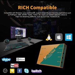 AVMATRIX UC2218-4K Dual HDMI to USB 3.1 Game Video Capture Card 4K HDMI Loop-Out