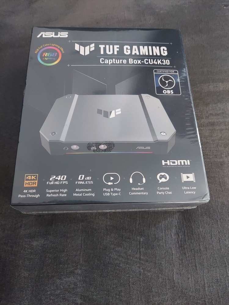 NEW SEALED ASUS TUF CU4K30 4K60 HDR Capture Card USB-C HDMI PS5 Xbox OBS