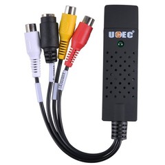 Black Tv Tuner Card Video Capture Device Usb 2.0 Vhs To Dvd Converter