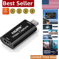 Compact 4K Video Capture Card – Perfect for Gamers, teachers, and Streamers