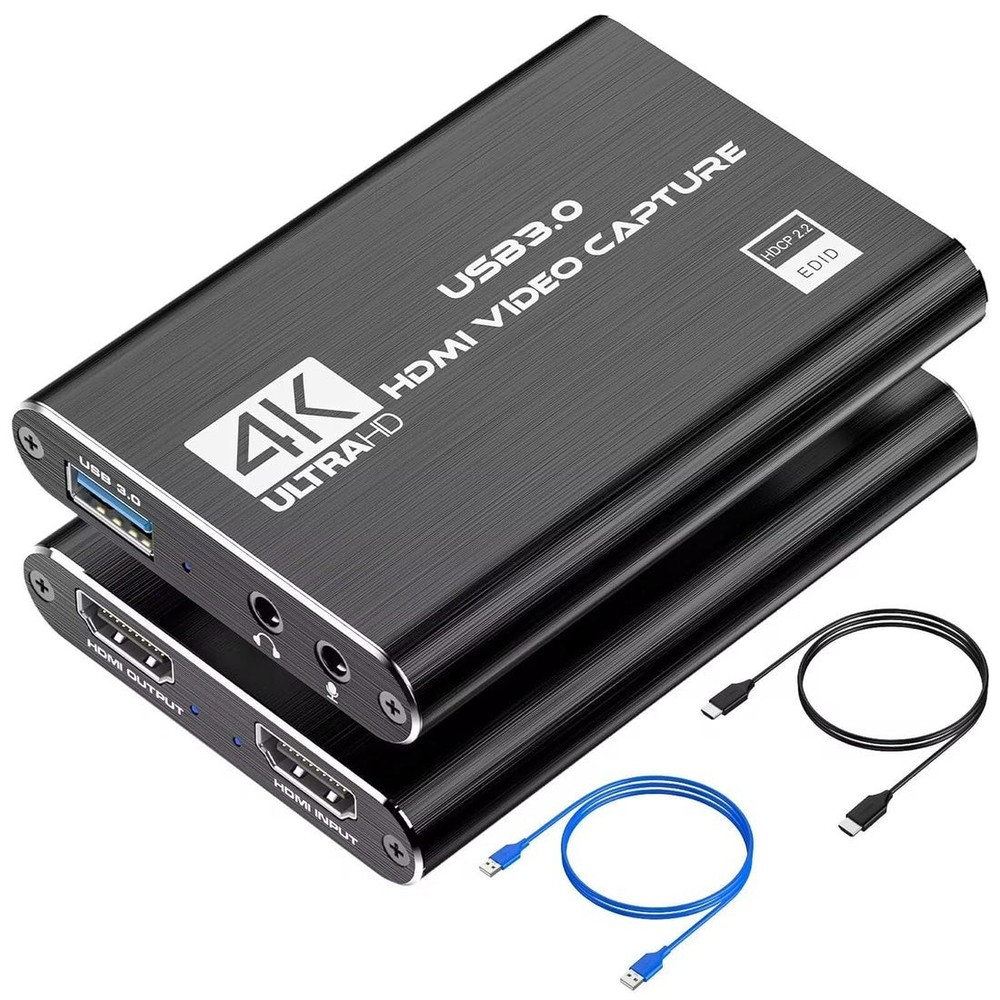 4K HDMI Capture Card USB 3.0 Video Recorder 1080P 60FPS Streaming Adapter