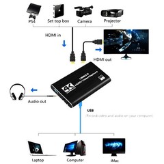 4K Audio Video Capture Card For USB 3.0 HDMI Video Capture Device Full 60 Hz fps