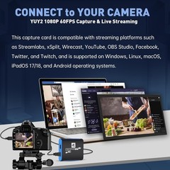 Capture Card for OBS Twitch Game Live Streaming and Recording with 4K Pass-Th…