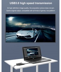 4K Audio Video Capture Card USB 3.0 HDMI Device Full HD Recording for Switch PS4