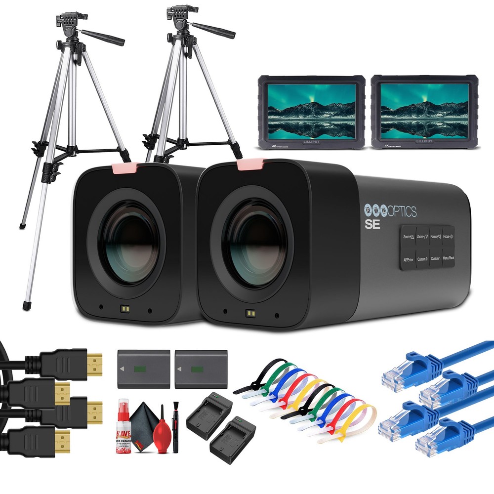 PTZOptics Studio SE Hive-Linked PTZ Camera w/ 20x Optical Zoom, HD Streaming–
